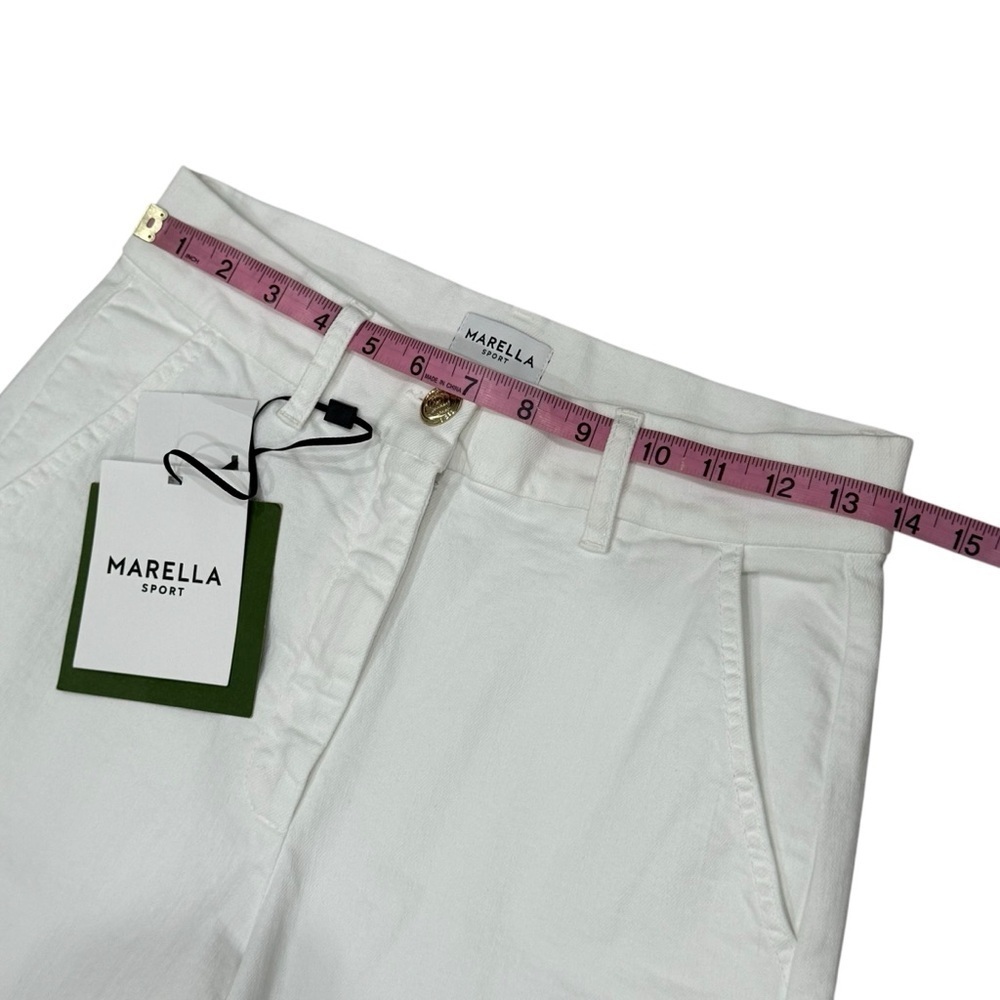 Marella Women's Size 6 US White Lava Denim Wide Leg Jeans Pants Trouser NWT $275 - Picture 7 of 16